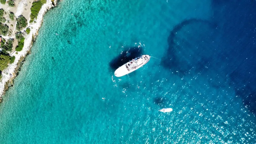Sail on the crystal clear adriatic sea